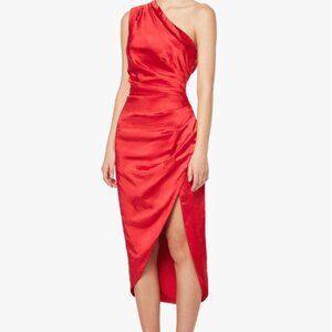 Elliatt Cassini *NWT* Red One-Shoulder Satin Dress Size: L